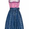 Midi Dirndl 65cm pink-dunkelblau Rosalinda 130936