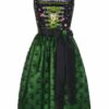 Midi Dirndl 65cm schwarz-grün Antonia 131085