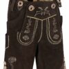 Kinder Lederhose kurz dunkelbraun 140934