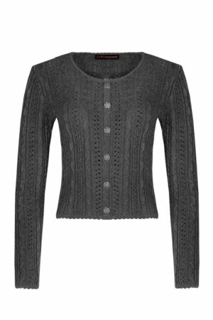 Trachten Strickjacke grau Lisa 002815