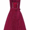 Midi Dirndl 65cm beere gemustert Fariba 003823