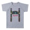 Kinder Trachtenshirt grau dunkelbraun Lausbub 004087
