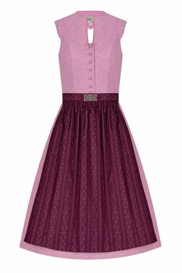 Midi Dirndl 65cm altrosa beere gemustert Melina 009203 - limitiert