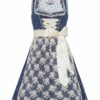 Midi Dirndl 65cm blau creme Sammy 001925
