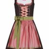Mini Dirndl 55cm braun gepunktet apricot Luise 006928