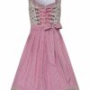 Mini Dirndl 60cm grau geblümt rosa karo Kalina 005623