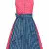 Mini Dirndl 60cm pink blau gemustert Maschsee 008028
