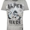 Trachtenshirt kurzarm grau Clint 010287