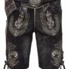 Lederhose kurz rauch antik silber Glaube-Liebe-Hoffnung 005344