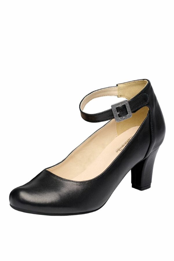 Pumps schwarz mit Spange Lina 012687