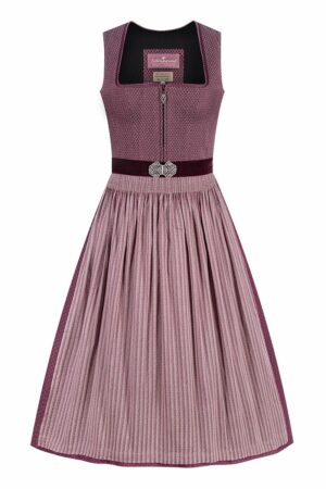 Dirndl lang 80 cm aubergine Stretch Loni 011739 - limitiert