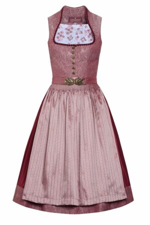 Midi Dirndl 65 cm altrosa gemustert Mila 010042