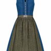 Midi Dirndl 65cm blau oliv Magda 004383 - limitiert