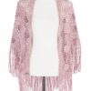 Poncho altrosa hangehäkelt 009926