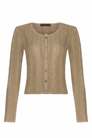 Trachten Strickjacke beige Lisa 002809