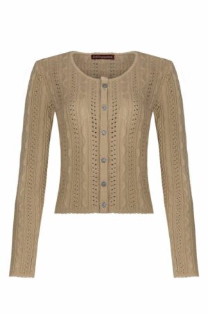 Trachten Strickjacke beige Lisa 002809