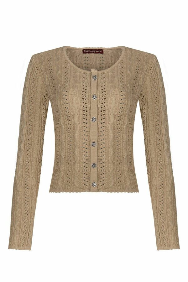 Trachten Strickjacke beige Lisa 002809