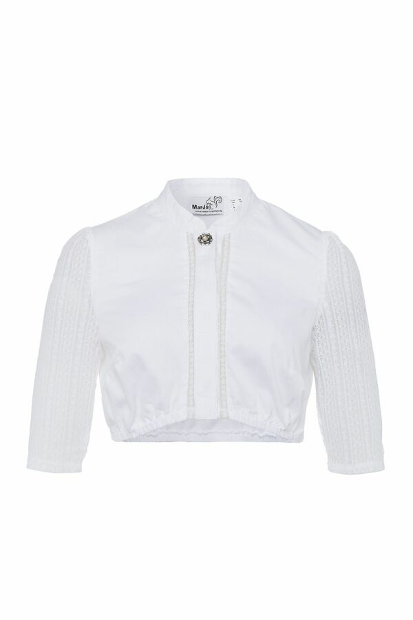Dirndlbluse weiß mit Stehkragen Elena 004409