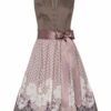 Mini Dirndl 60cm taupe creme getupft Borina 004559