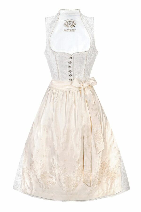 Hochzeitsdirndl midi 70cm creme Kamilla 002086