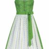 Midi Dirndl 65 cm grün weiß geblümt Traudl 010894