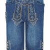 Trachtenjeans kurz blau Bermuda Robert 001796