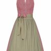 Midi Dirndl 65cm rosenholz oliv Vroni 004345
