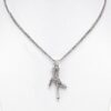Collier altsilber Hirschgeweih 002947