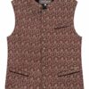 Trachtenweste bordeaux taupe gemustert Anton 008192