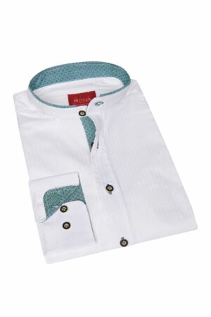 Trachtenhemd langarm weiß grün Benet 010764