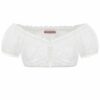 Dirndlbluse Spitze creme Stretch Nicole 014001