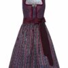 Midi Dirndl 70cm aubergine blau Aurelia 003266