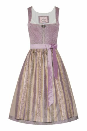 Midi Dirndl 65 cm flieder taupe Sina 014680