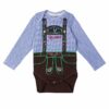 Baby-Body blau karo Lausbub langarm 004105