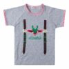Kinder Trachtenshirt grau dunkelbraun Lausbub 004088