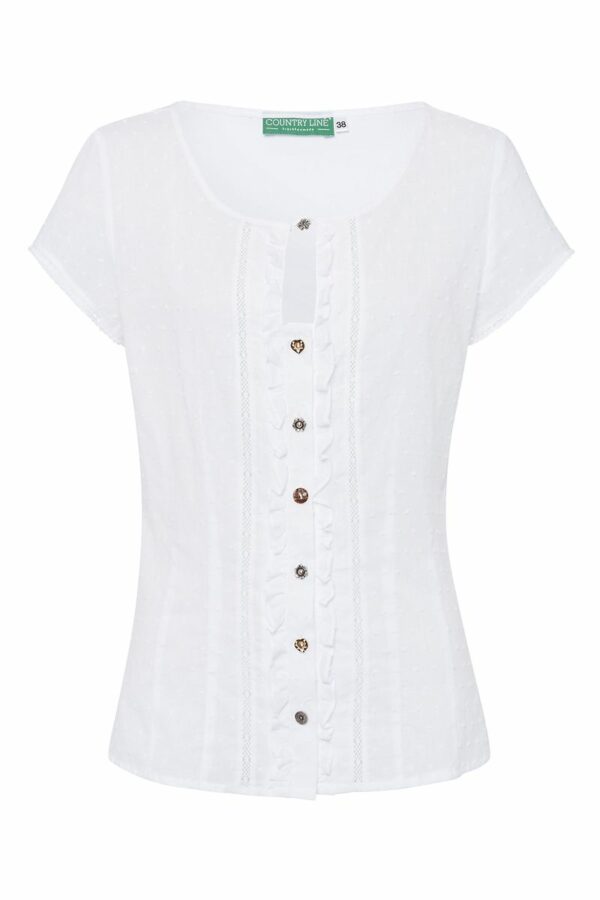 Trachtenbluse kurzarm weiß Vivien 003235