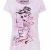 Trachtenshirt kurzarm flieder Madlpower 008178