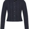 Mädchen Trachten Strickjacke dunkelblau Modell: Lilly 009522