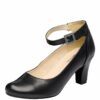 Pumps schwarz mit Spange Lina 012687