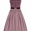 Dirndl lang 80 cm aubergine Stretch Loni 011739 - limitiert