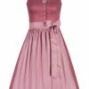 Midi Dirndl 65 cm rosenholz altrosa Julie 009990
