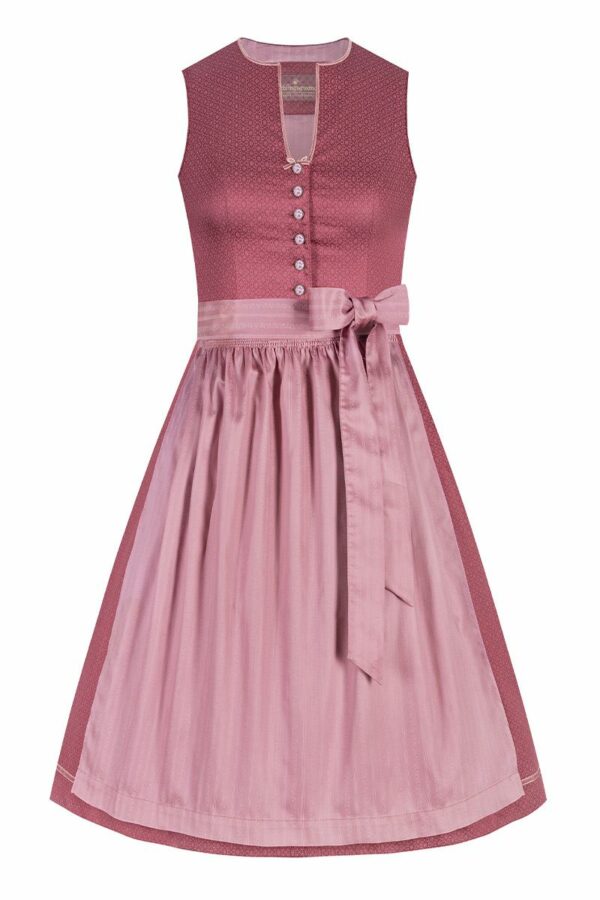 Midi Dirndl 65 cm rosenholz altrosa Julie 009990