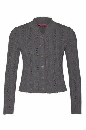 Trachten Strickjacke dunkelgrau Franzi 009529