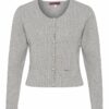 Trachten Strickjacke hellgrau Marlene 010951