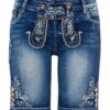 Damen Trachtenjeans kurz blau Stretch Franziska 005131