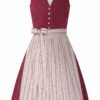 Mini Dirndl 60 cm dunkelrot creme Valentina 009058