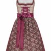 Mini Dirndl 60cm beige geblümt rosenholz Bulda 004729