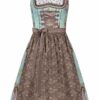 Mini Dirndl 60cm türkis gemustert braun Tiramisa 001850