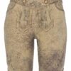 Damen Lederhose kurz hellbraun Cosima 002714