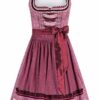Mini Dirndl 55 cm dunkelrot gemustert Viktoria 010218